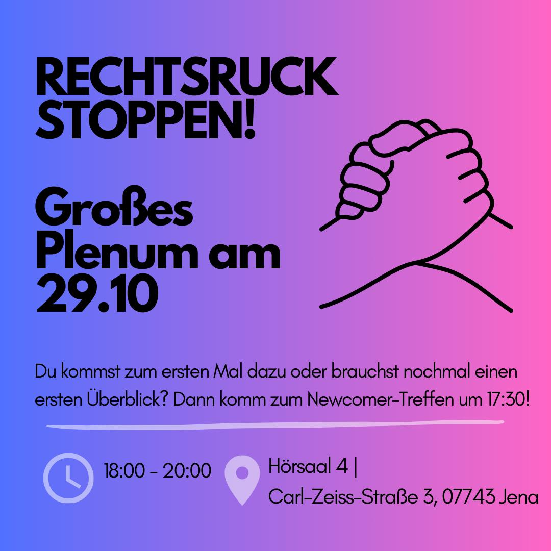Großes Plenum am 29.10.