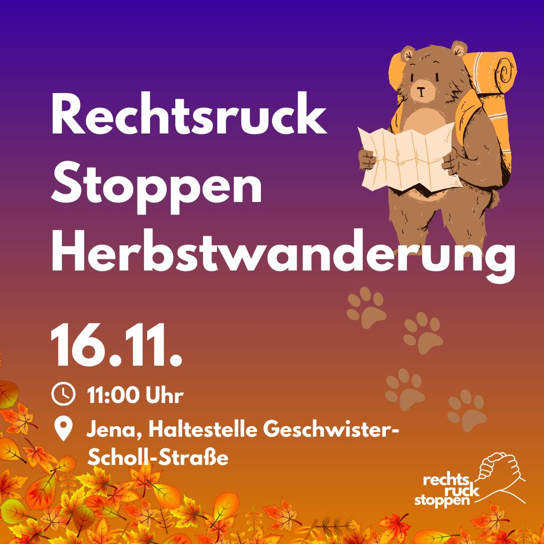 Rechtsruck Stoppen Herbstwanderung