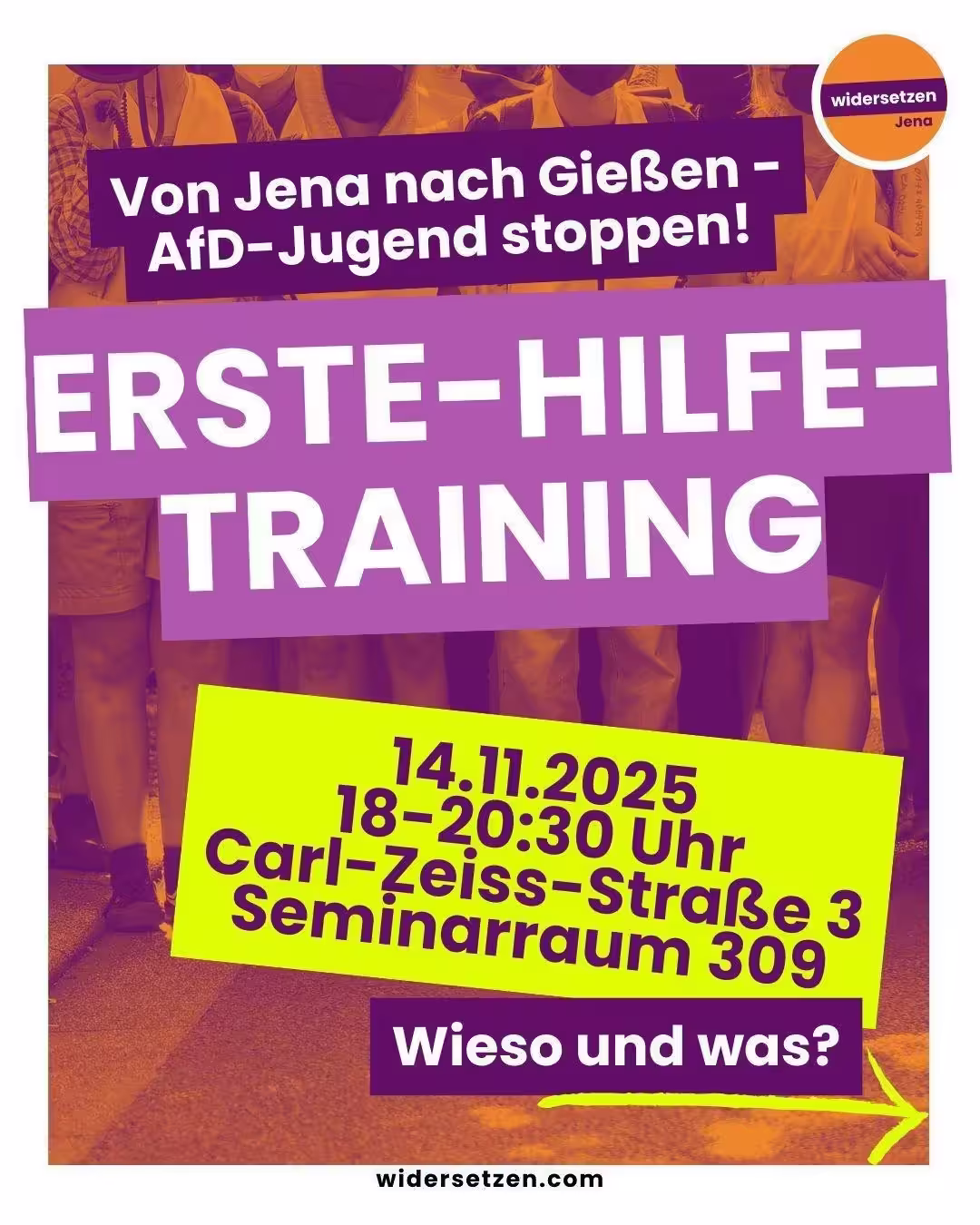 Erste-Hilfe-Training diesen Freitag im Seminarraum 309