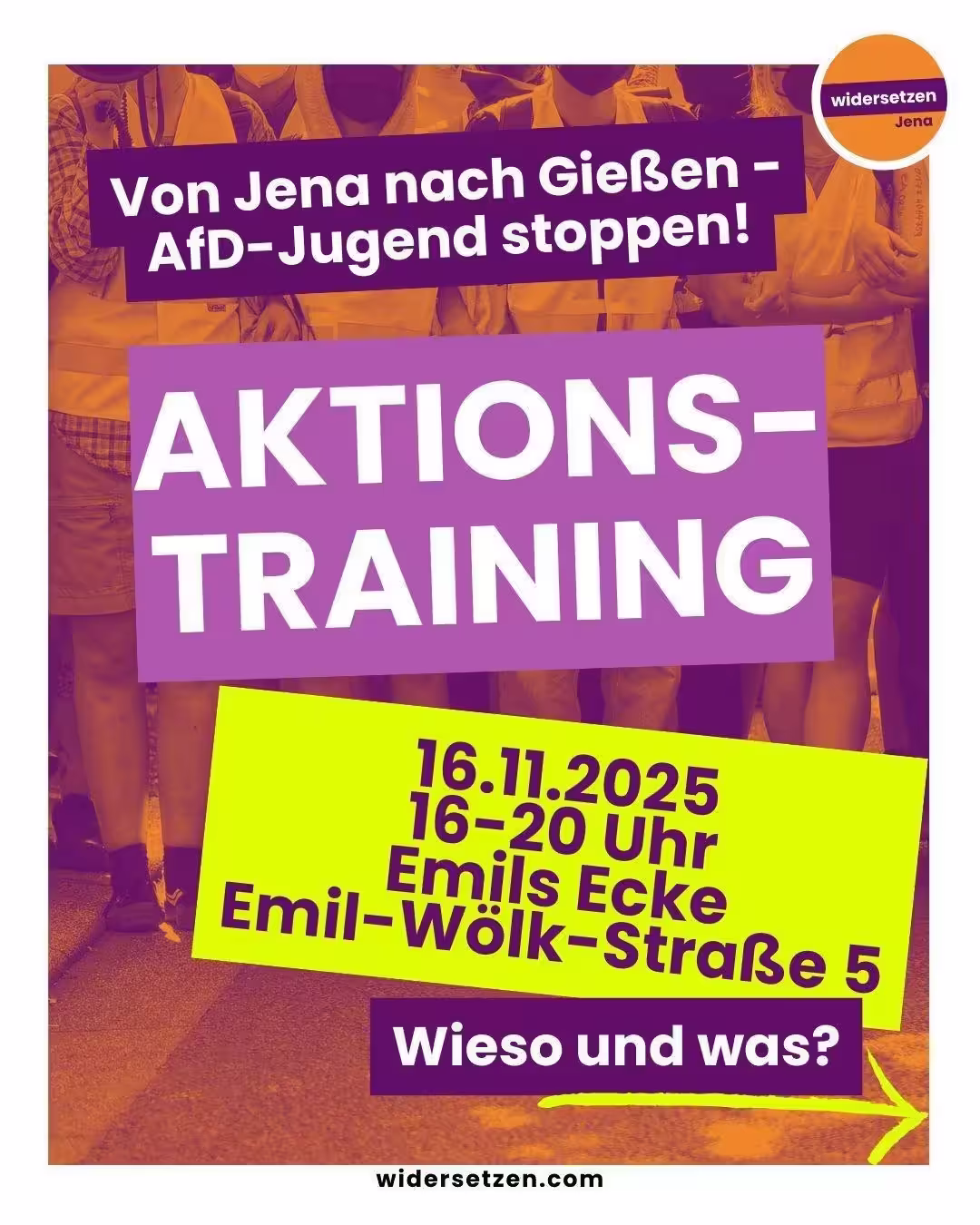 Komm zu unserem Basis-Aktionstraining diesen Sonntag in Emils Ecke