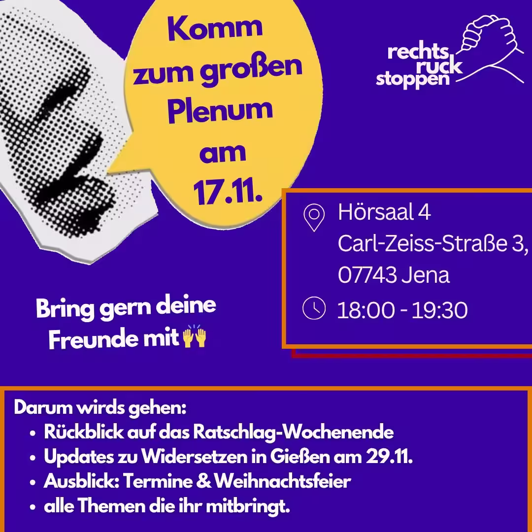 Das nächste Plenum steht an!