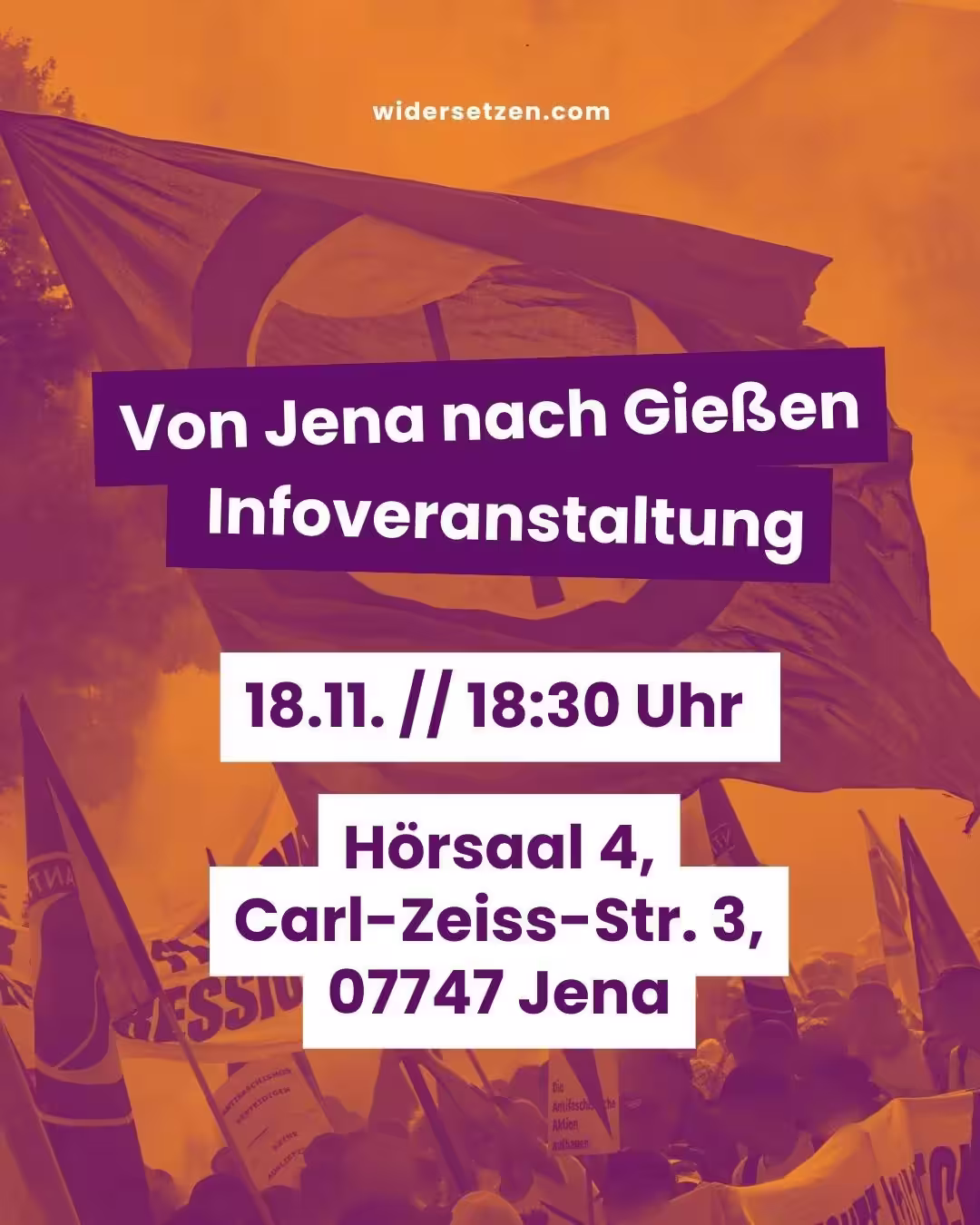 Von Jena nach Gießen: Infoveranstaltung