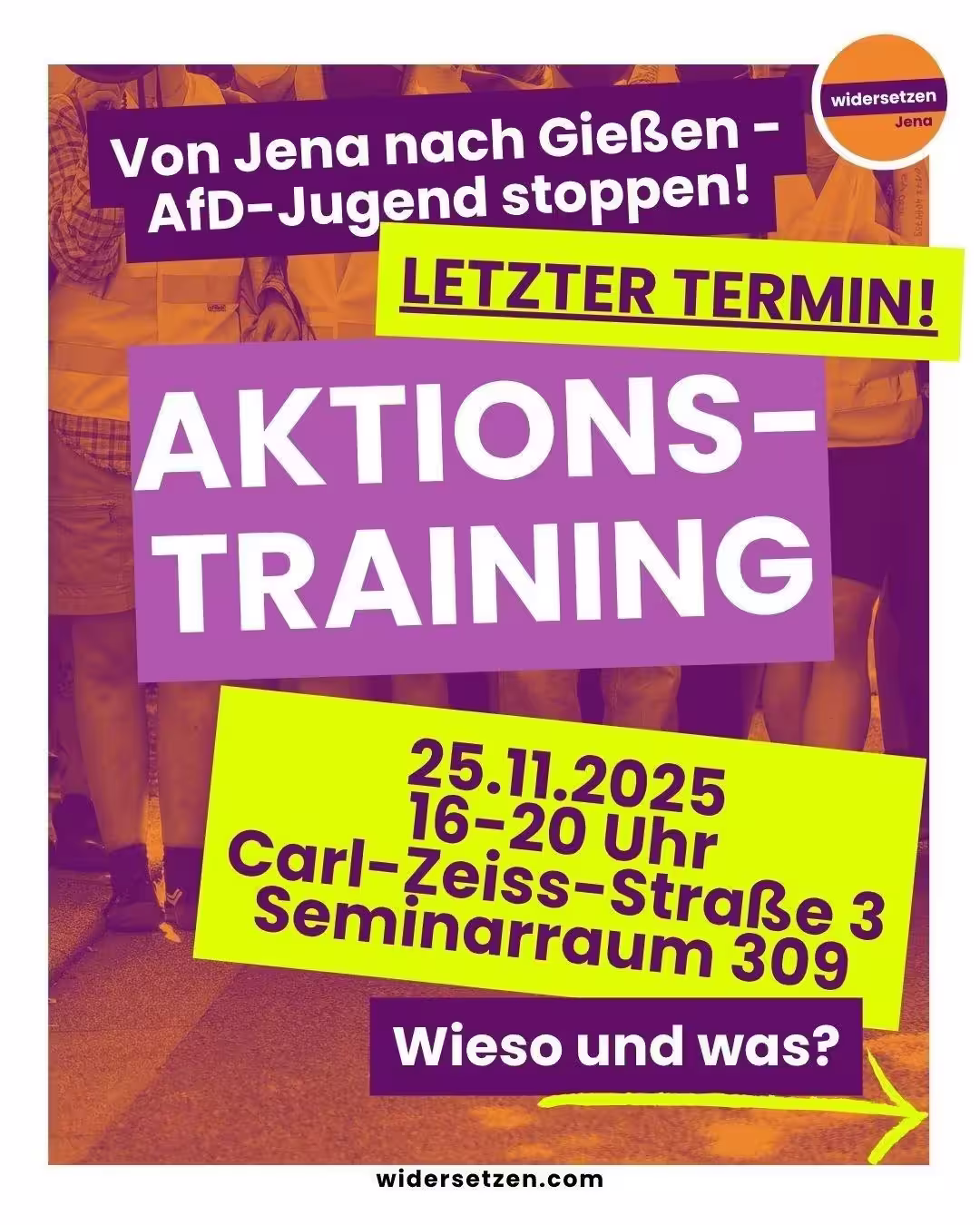 Letzter Termin fürs Aktionstraining von widersetzen!
