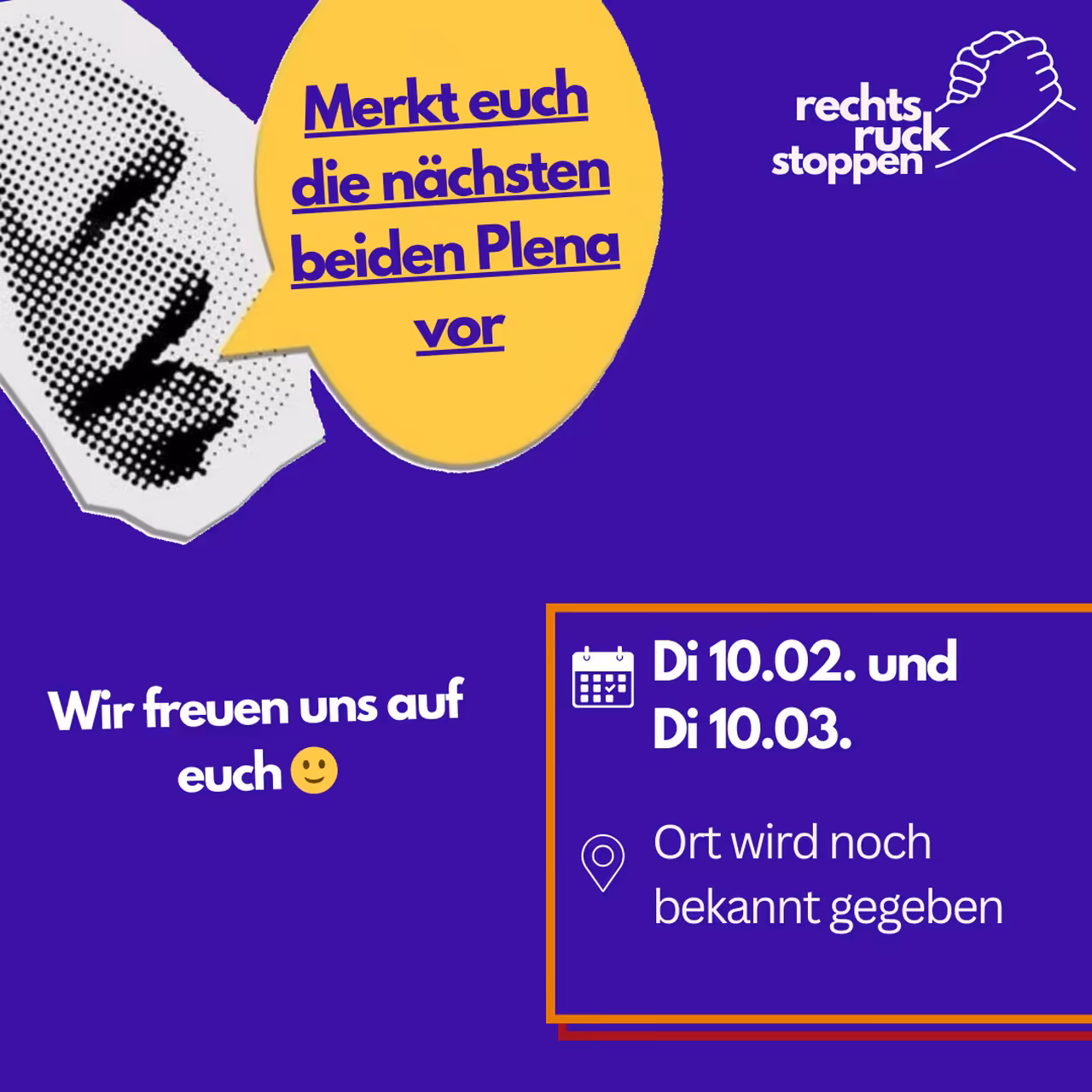 Sei dabei bei den nächsten Plena