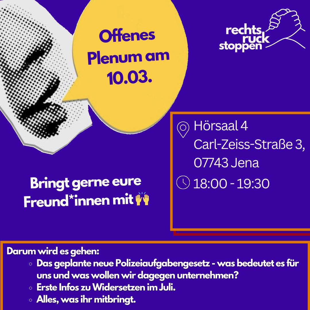 Großes Plenum am 10.03.
